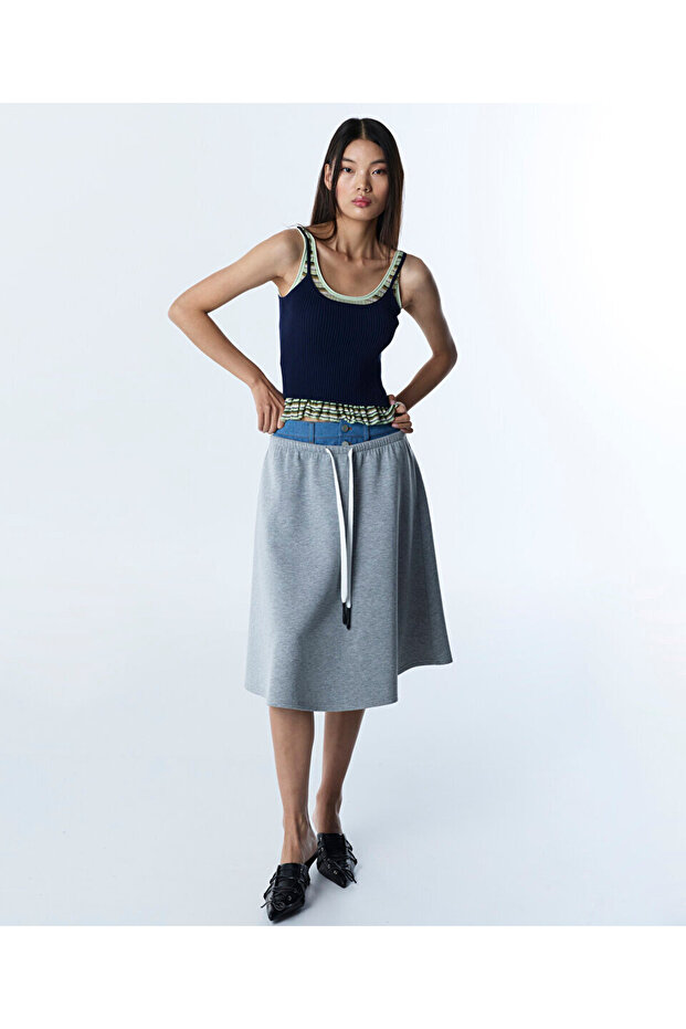 ÇİFT PARÇA GÖRÜNÜM SCUBA ETEK - 2