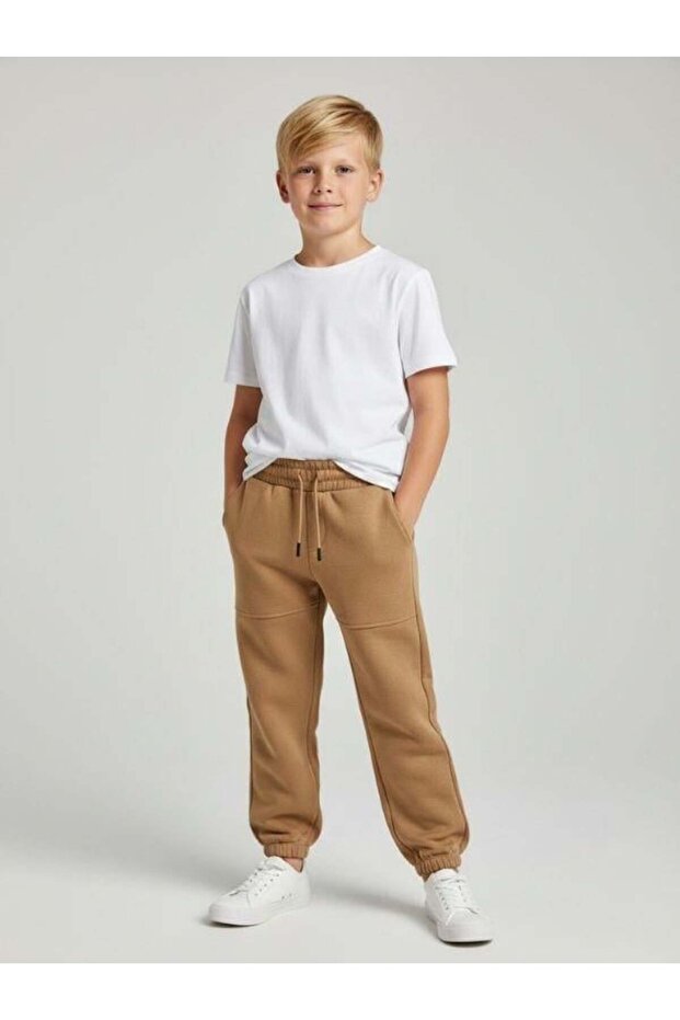Boy's Cotton Elastic Waist Sweatpants Bottom