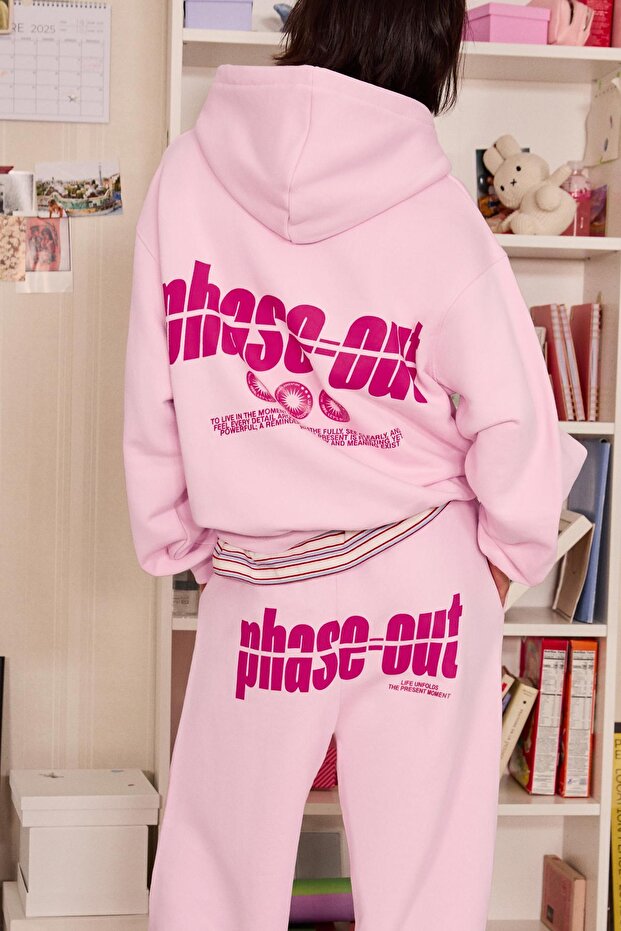 Baskılı kapüşonlu sweatshirt - 4