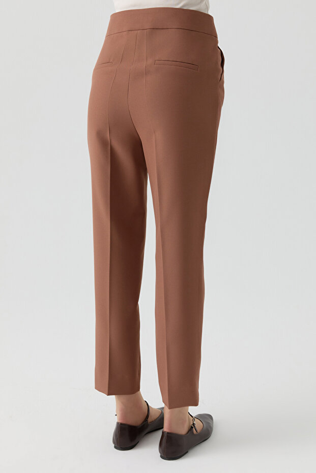 Yüksek Bel Basic Pantolon - Fındık - 5