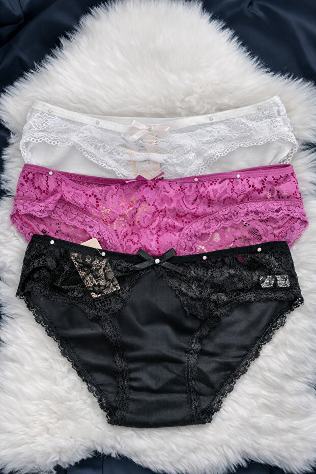 3-Piece Lace Panties Set Nsa-58051
