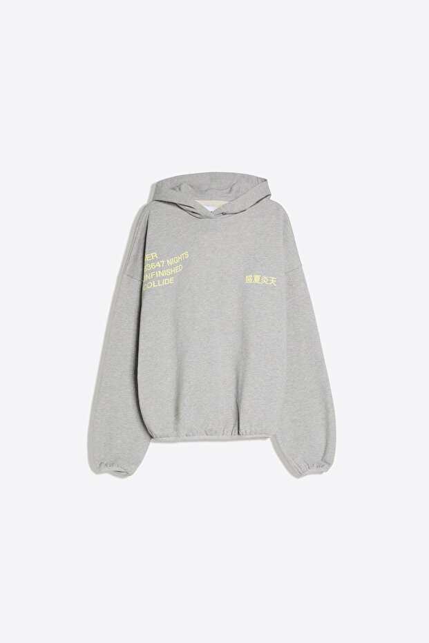 Baskılı kapüşonlu sweatshirt - 5