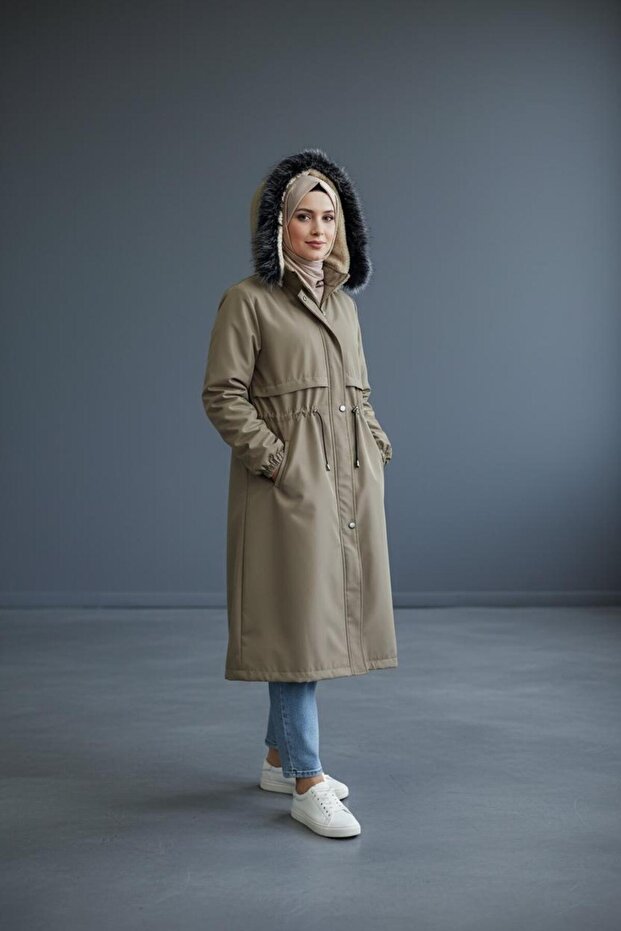 Wool Lined Hijab Coat