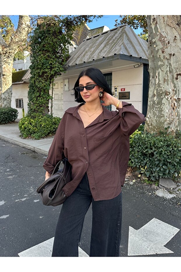 Modal Salaş Oversize Gömlek - 5