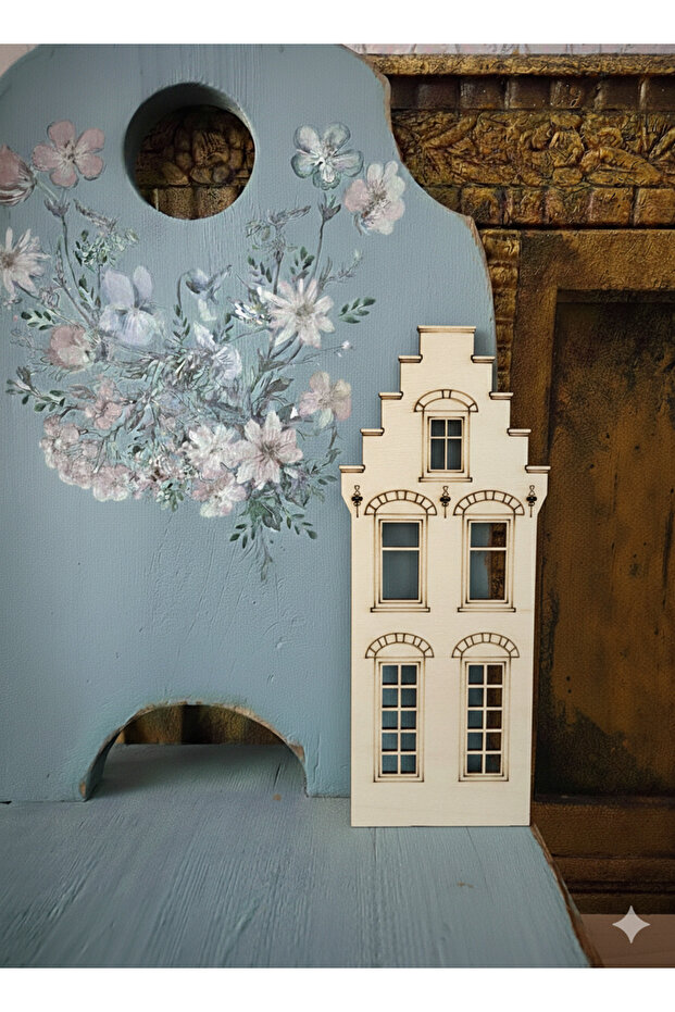 Ahşap Ev Figürlü Duvar Dekoru - 4