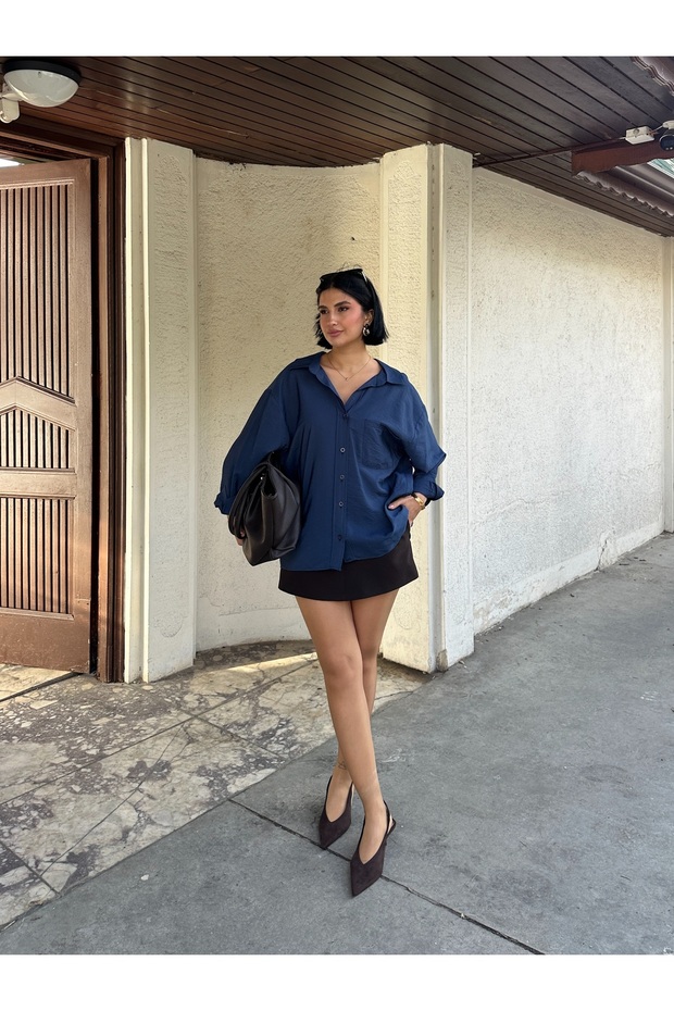 Modal Salaş Oversize Gömlek - 1