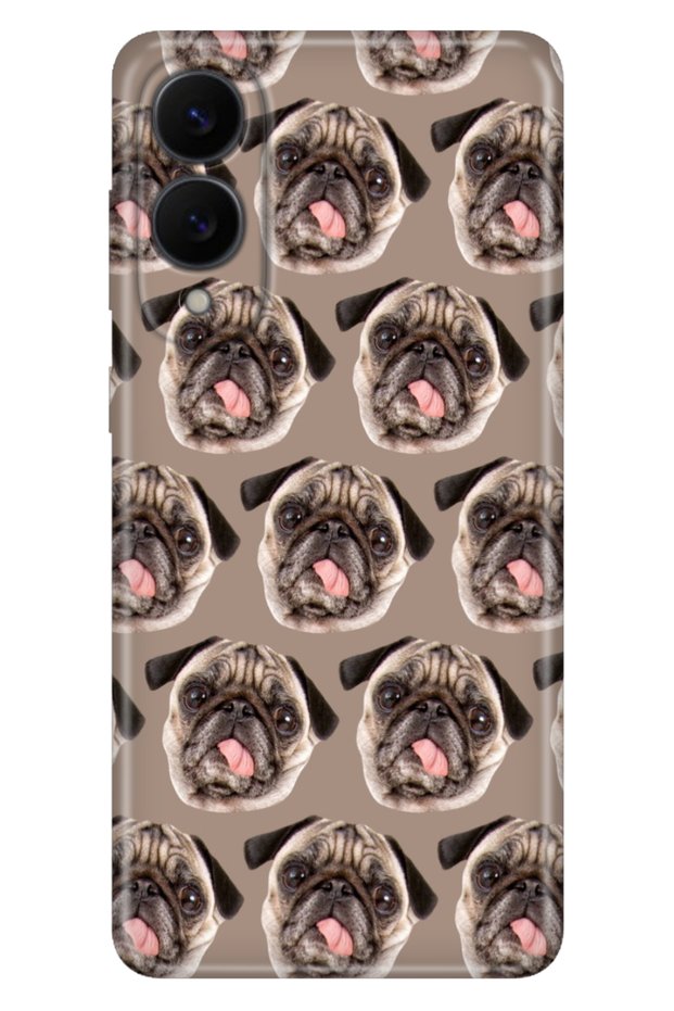 Galaxy S25 Edge Case Decorative Silicone Printed Cover Pug Pug Dog