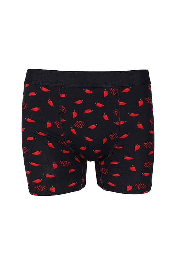 Men's Single Patterned Cotton Boxers