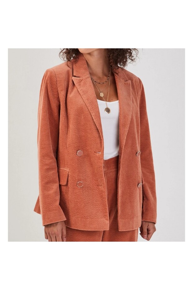 Tetracotta Velvet Blazer - 3