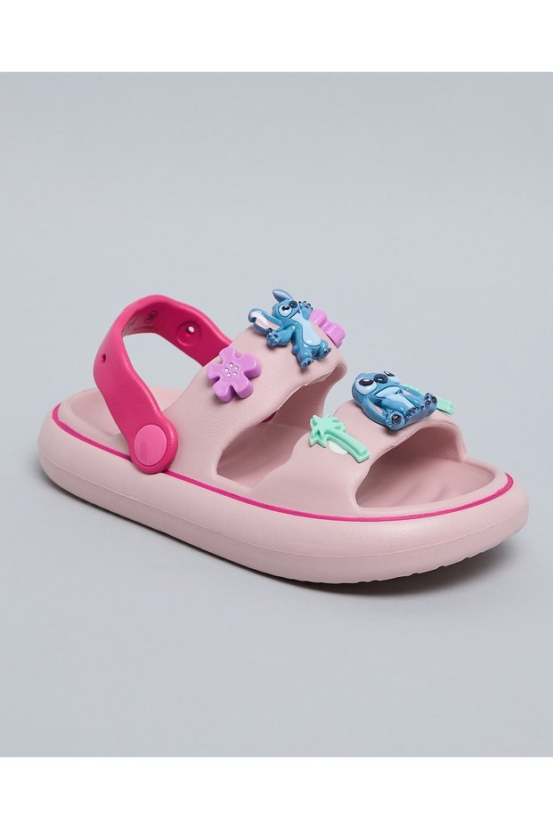 Stitch Charm Detail Slingback Sandals
