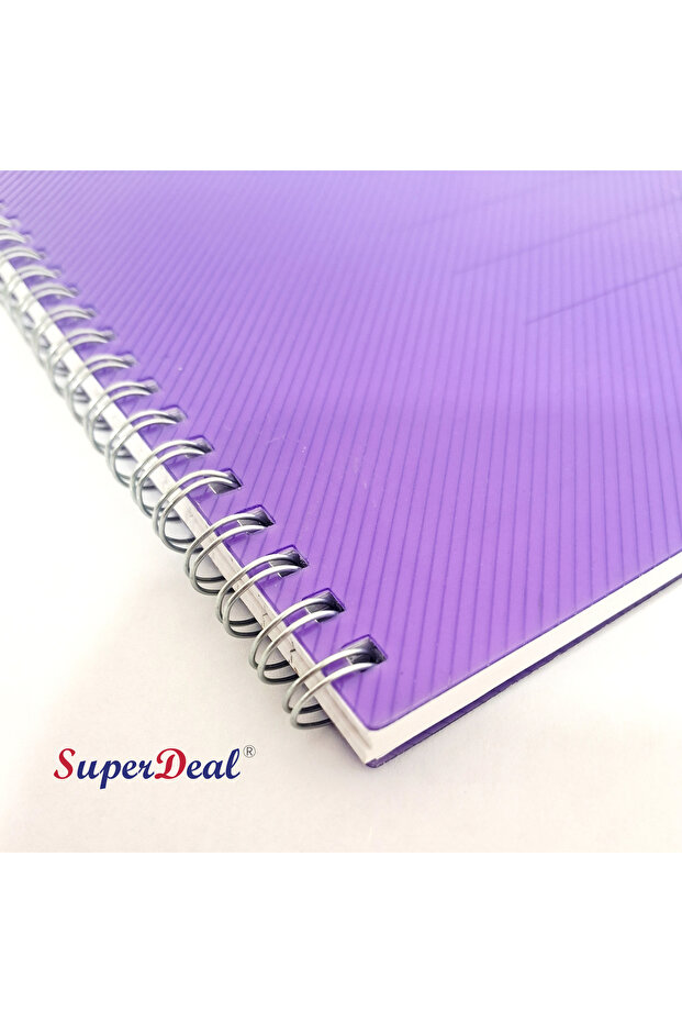 A4 SPIRAL NOTEBOOK WITH COLORFUL PP COVER PURPLE