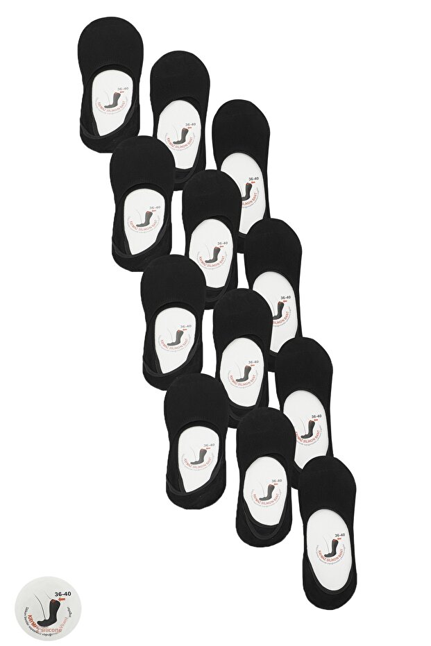 Jamar Set of 12 Women's Black Socks