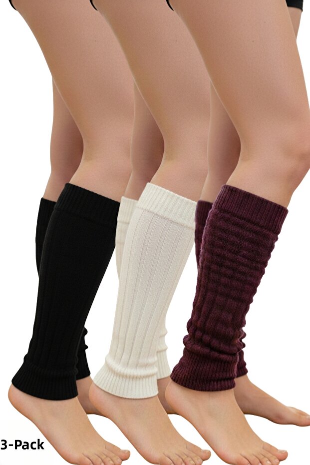 غطاء ركبة محبوك من Tozluk، 3 أزواج، مرن وعالي الجودة - 2