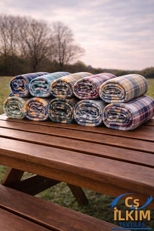 Plaid 10-Piece Multi-Purpose Tablecloth & Picnic Cloth & Table Cover 140 X 140
