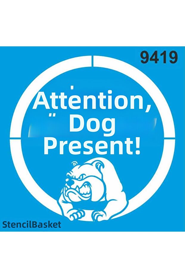 Beware of the Dog - Stencil Painting Template