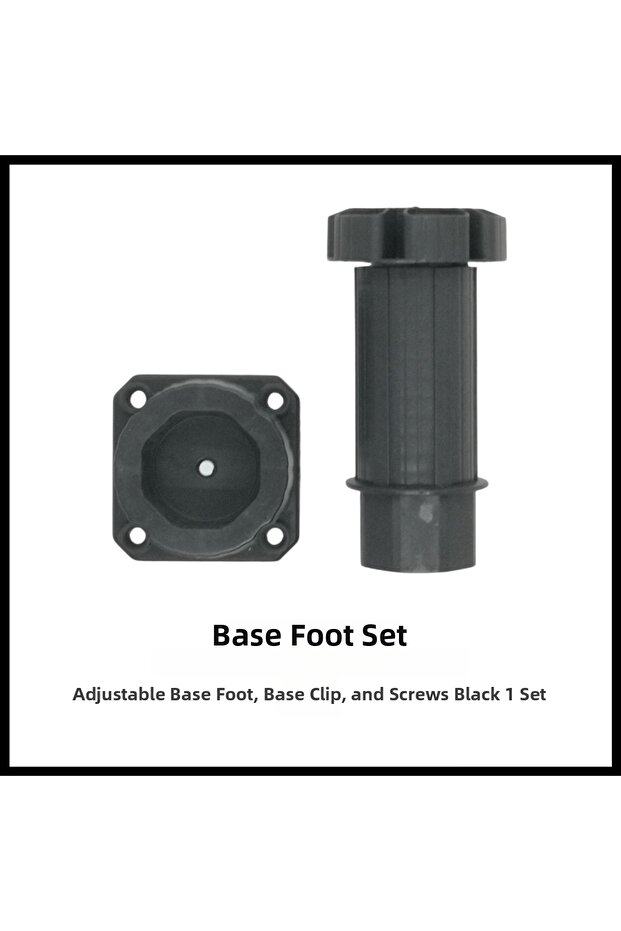 طقم أرجل للطاولة، 10 سم، أسود - 3