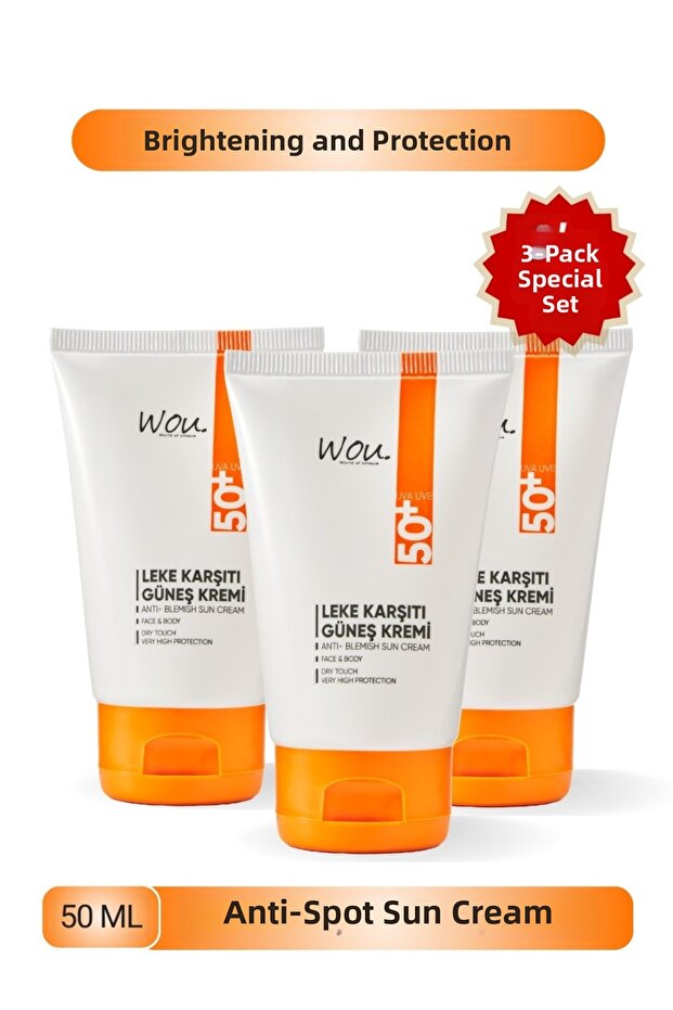 3-Pack Anti-Blemish Sunscreen 50 ml Spf50