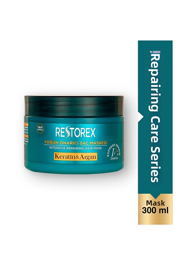 Keratin & Argan Repair Hair Care Mask 300 ml - Botox Effect for Damaged and Damaged Hair