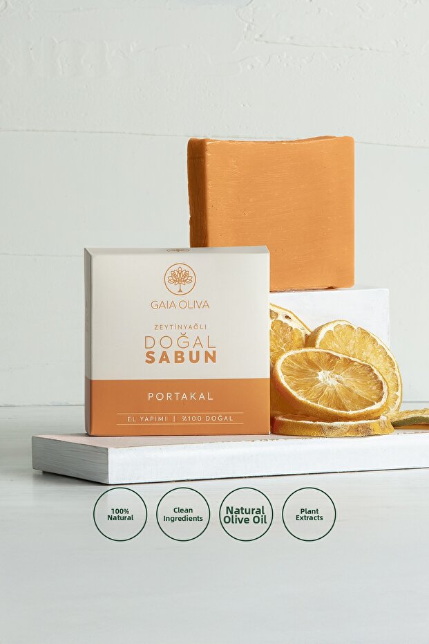 Handmade Natural Soap with Orange and Olive Oil
