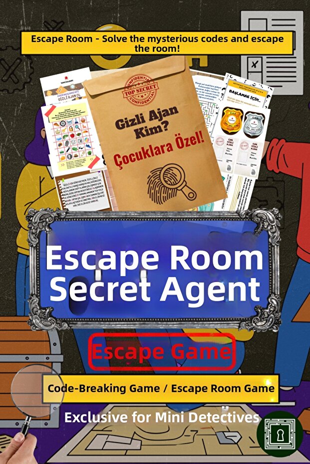 Escape from the House Escape Room Game | Secret Agent Decryption Game | Children's Intelligence Game 6-12 Years Old