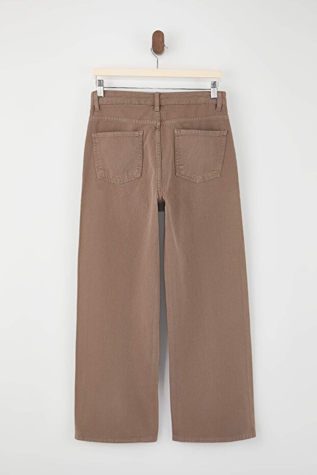 Vizon Yüksek Bel Bilek Boy Culotte %100 Pamuklu Jeans TWOAW26JE00190 - 6