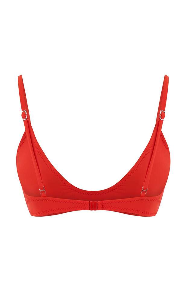 Kırmızı Bralette Kaplı Bikini Üstü TBESS26BU00009 - 5