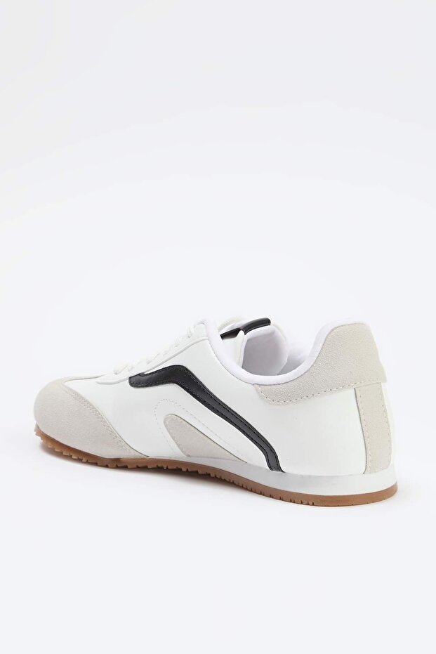 Beyaz Renk Bloklu Kadın Sneaker TAKSS26SN00001 - 7