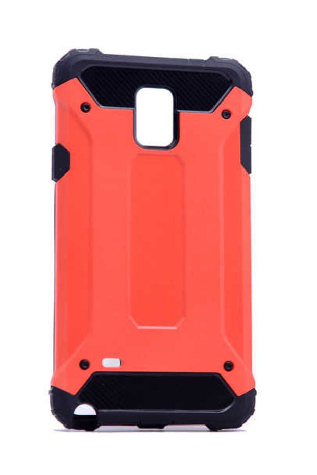 Galaxy Note 4 Compatible - Case Double Layer Armor Tank Crash Military Cover - Red