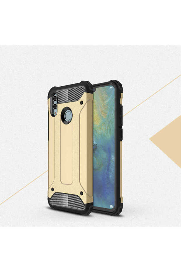 P Smart 2019 Compatible - Case Double Layer Protective Crash Military Tank Case - Gold