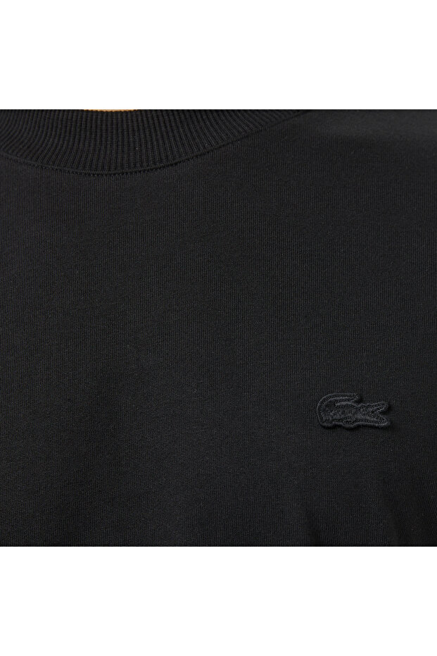 Erkek Relaxed Fit Bisiklet Yaka Siyah T-Shirt - 7