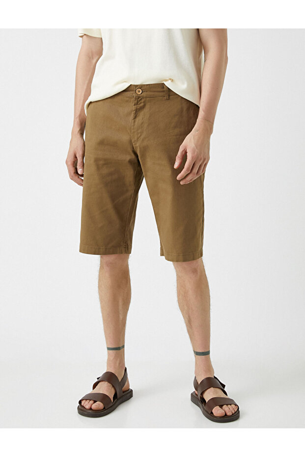 Chino Bermuda Şort Pamuklu - 3