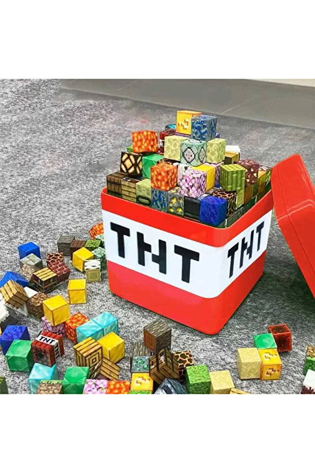 Magnetic construction blocks, 180 pcs with BOX, Minecraft-compatible, STEM educational