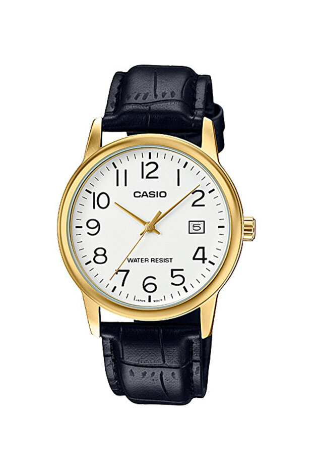 MTP-V002GL-7B2UDF Quartz Deri Siyah Beyaz Kadran 37 mm Erkek Kol Saati - 2