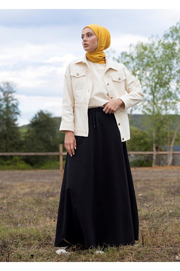 Eşofman Siyah Etek - 5