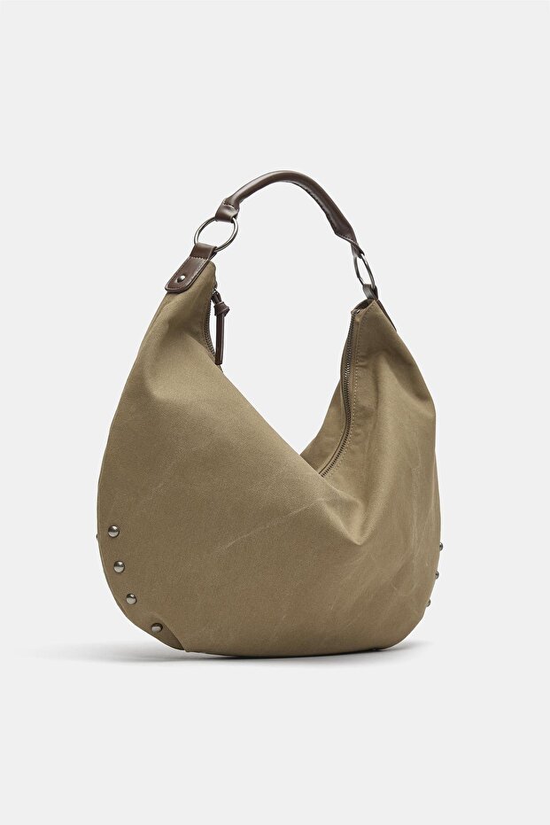 Halka zımbalı shopper çanta - 3