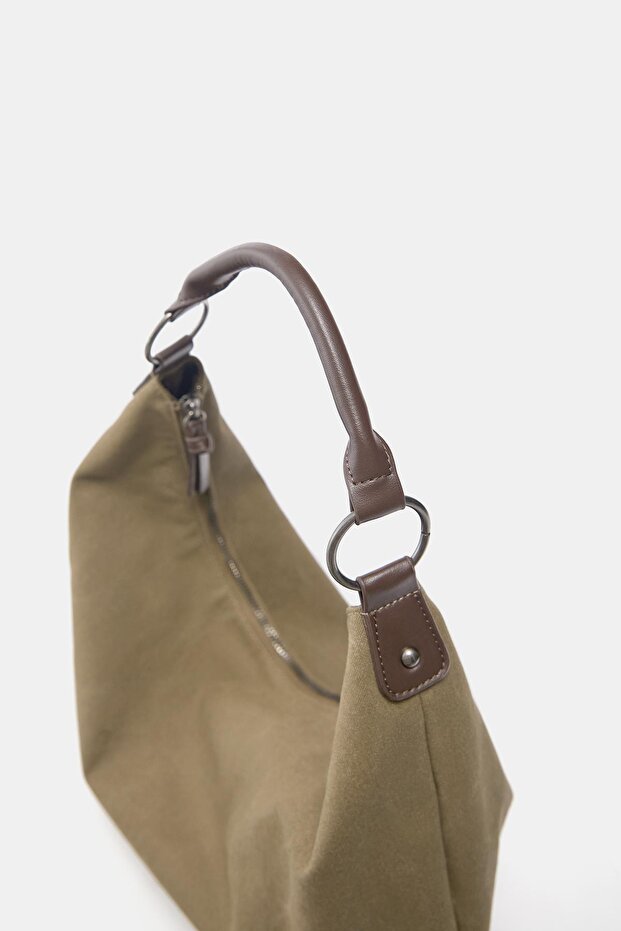 Halka zımbalı shopper çanta - 6