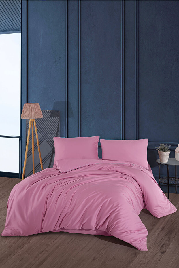 Desmond Duvet Cover Set Satin Double (200X220 cm) Dried Rose