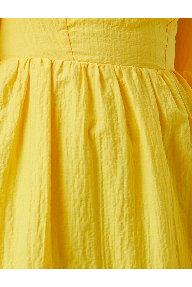 Rochie cu mânecă balon Bumbac - 6