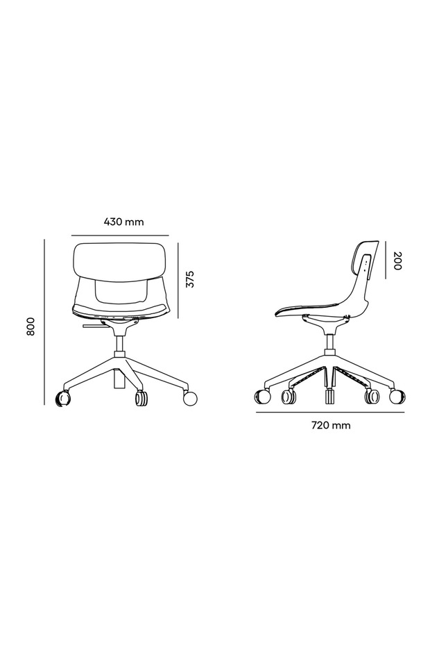 Lucrezia Minderli Çalışma Sandalyesi - 8