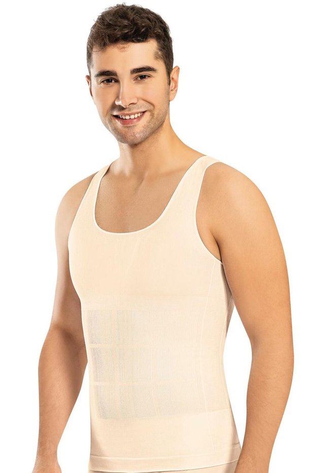 /Men Modinn Skin Color Enhancing Men's Corset Undershirt Double Layer
