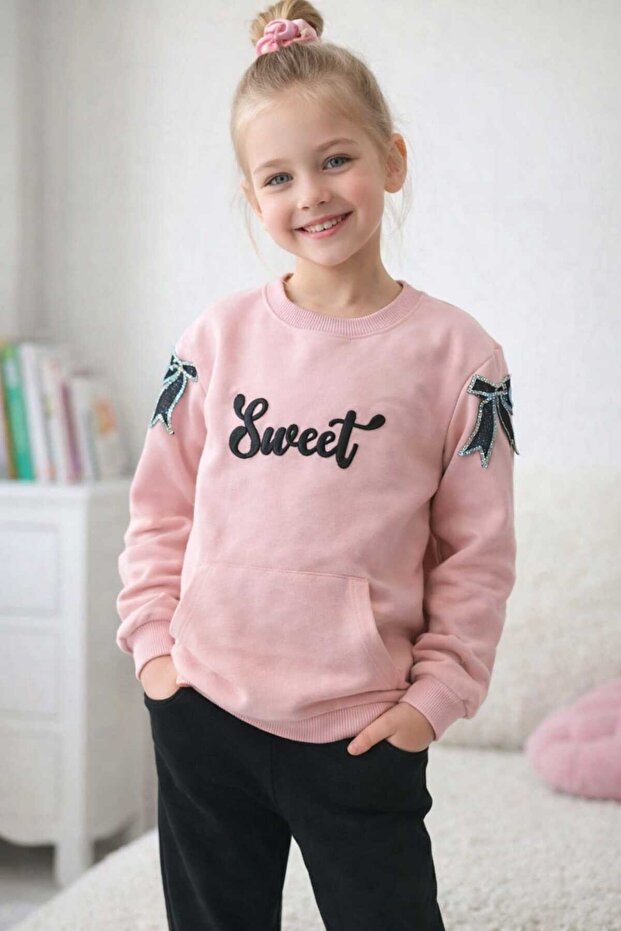 Front Sweet Embroidery Two-String Set