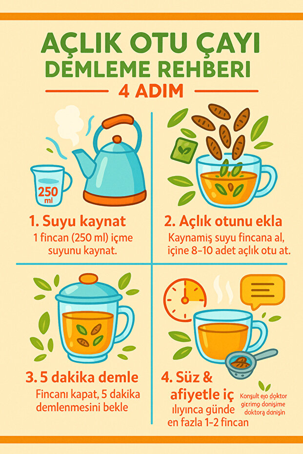 500 Gr Açlık Otu Çayı - Katkısız & Doğal - 4