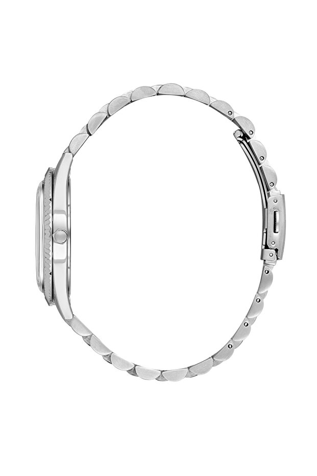 ساعة رجالية فاخرة من الفولاذ المقاوم للصدأ باللون الفضي DK.1.14139-3 - 2