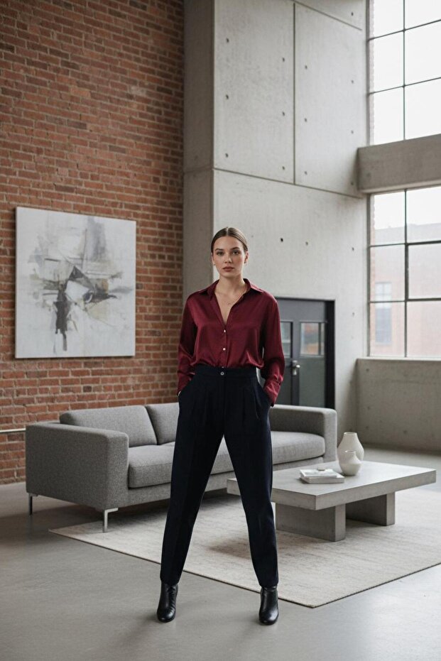 Basic Saten Gömlek - 3