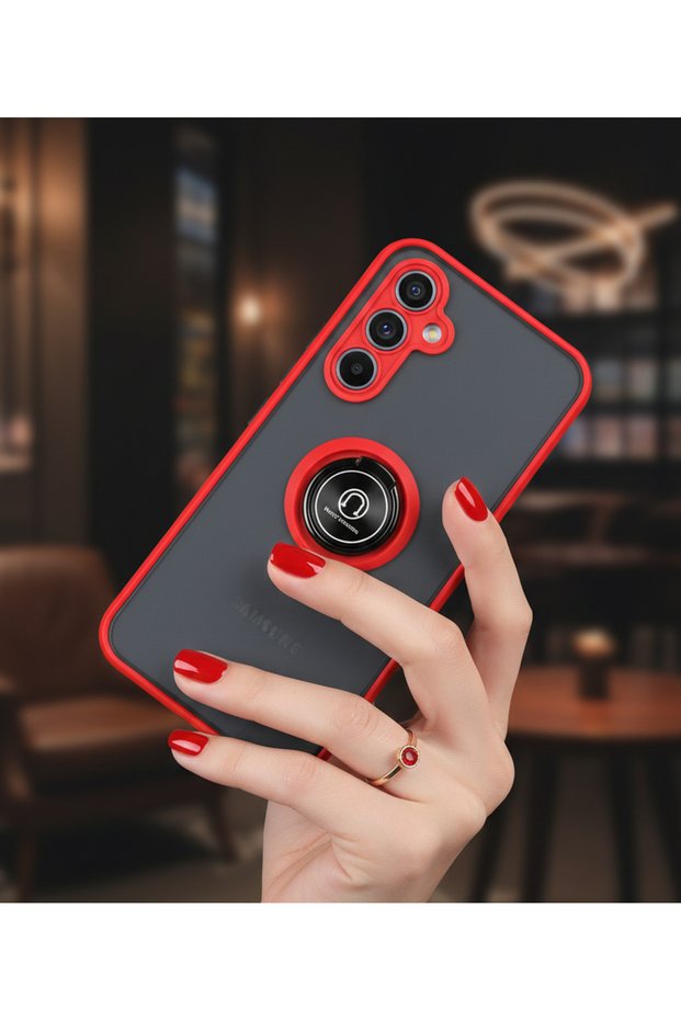 Ring Case with Camera Protection for Samsung Galaxy S25 Ultra - Stain Resistant Matte and Durable Construction