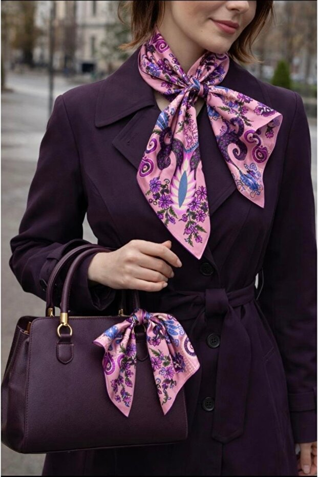 %100 İpek Tivil Eşarp - 2