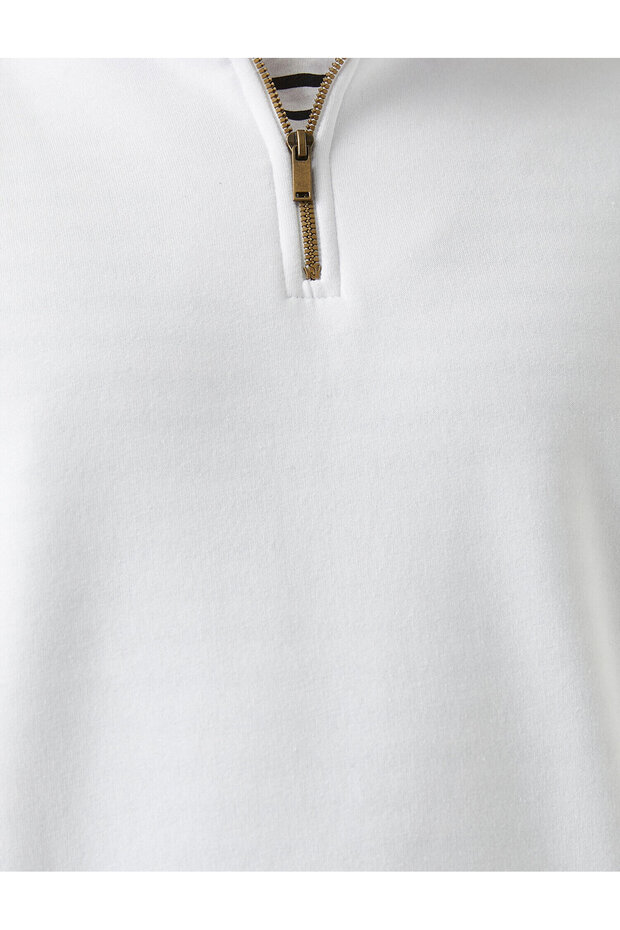 Half Zipper Basic Sweatshirt - 6