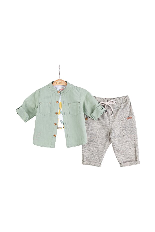 BORN AS FASHIONISTA THREE PIECE SET - MINT