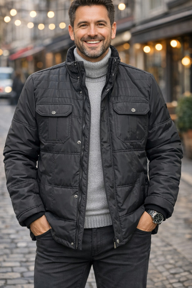 Gri Su itici kalın kaban - 1