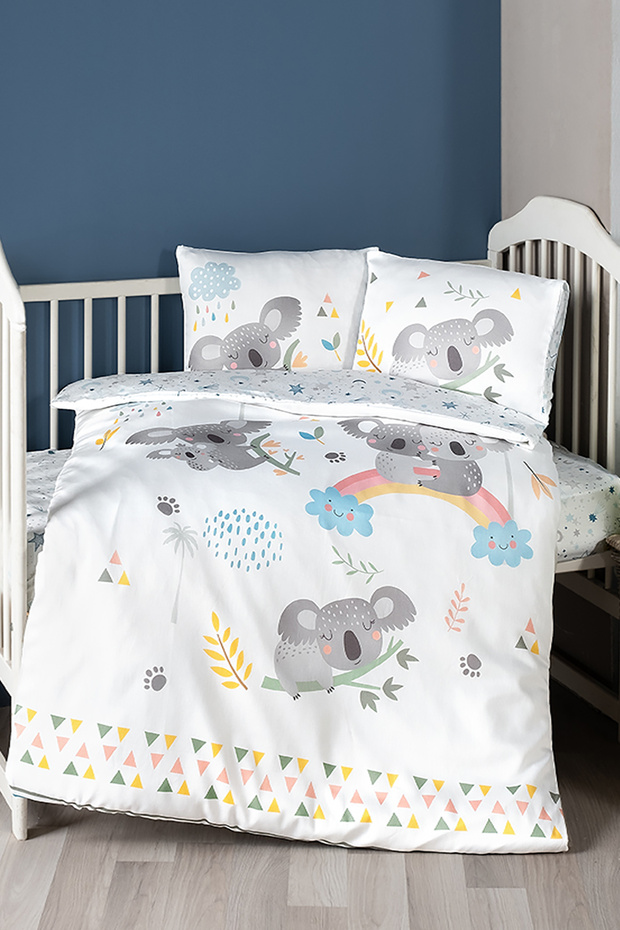 Koala 100% Cotton Digital Printed Baby Duvet Cover Set